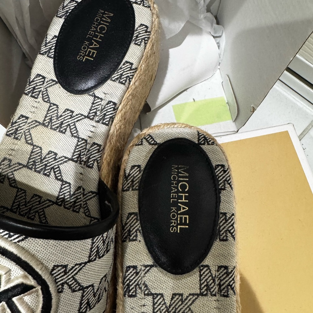 Michael Kors Black and Gray Platform Sandals - Picture 6 of 10